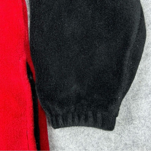 VGT Northern Lifestyles Jacket Mens Medium Red Black Fleece Full Zip Wolf - Picture 6 of 14